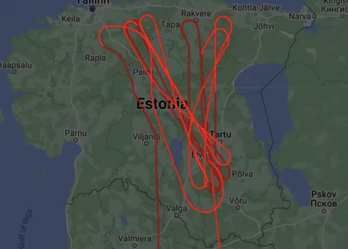 Neidentificēts lidaparāts riņķoja virs Igaunijas 2025. gada 8. janvārī.