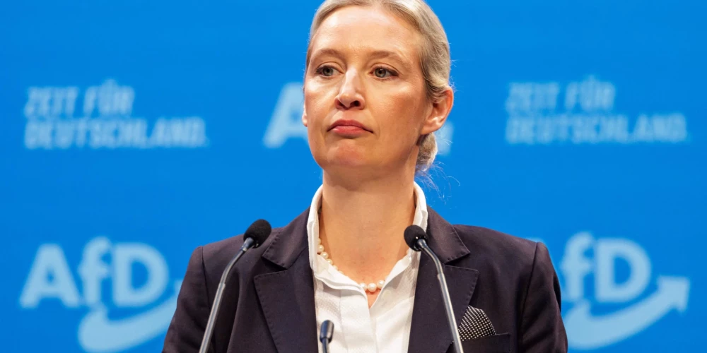 AfD kanclera amata kandidāte Alise Veidele.