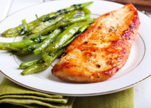 Vistas fileja ar pupiņām