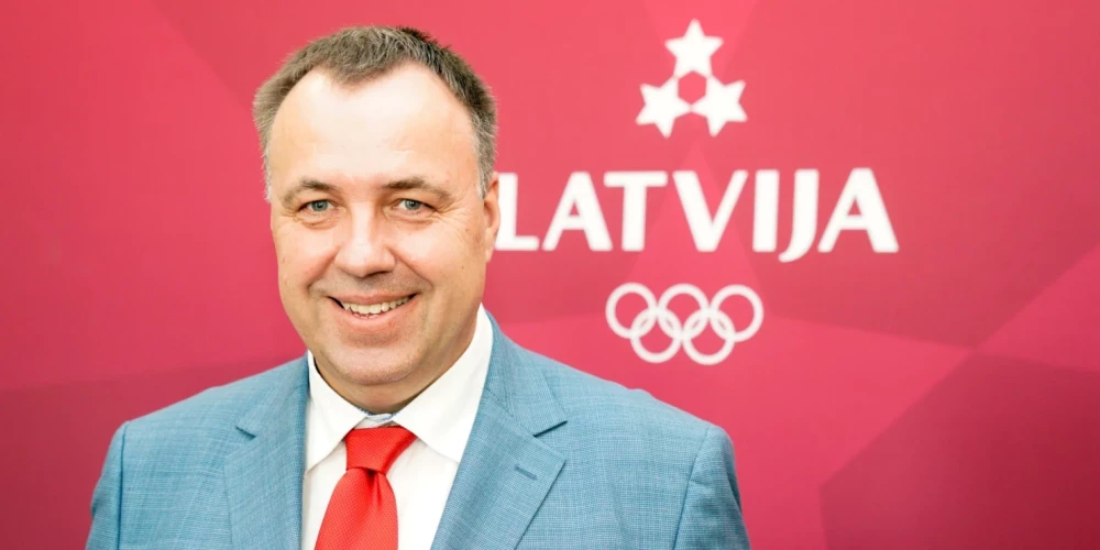 Latvijas Olimpiskās komitejas prezidents Raimonds Lazdiņš pēc savas ievēlēšanas amatā.