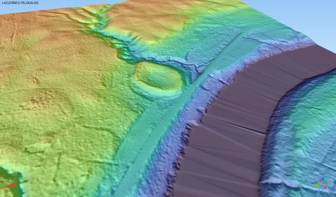 Lagzdīnes pilskalna 3D modelis (foto: Kaspars Markus Molls)