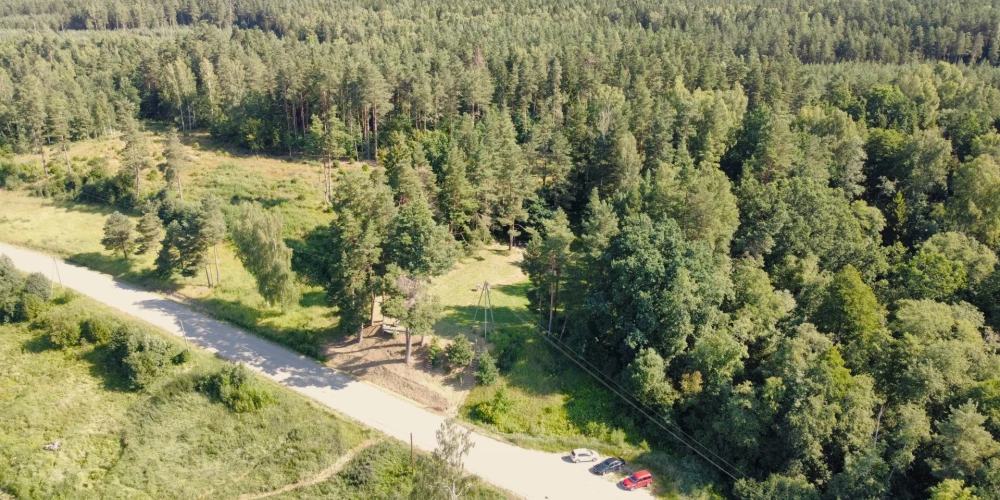 Lagzdīnes pilskalns no putna lidojuma (foto: Kaspars Markus Molls)