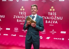 FOTO: "Trīs Zvaigžņu balvā" triumfē Kitija Laksa, Kristaps Porziņģis un Toms Skujiņš 