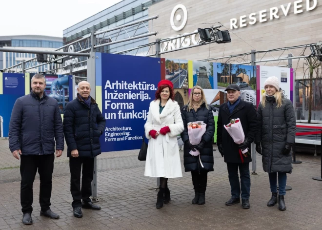 FOTO: Pie t/c Origo atklāta ceļojošā izstāde Arhitektūra. Inženierija. Forma un funkcija