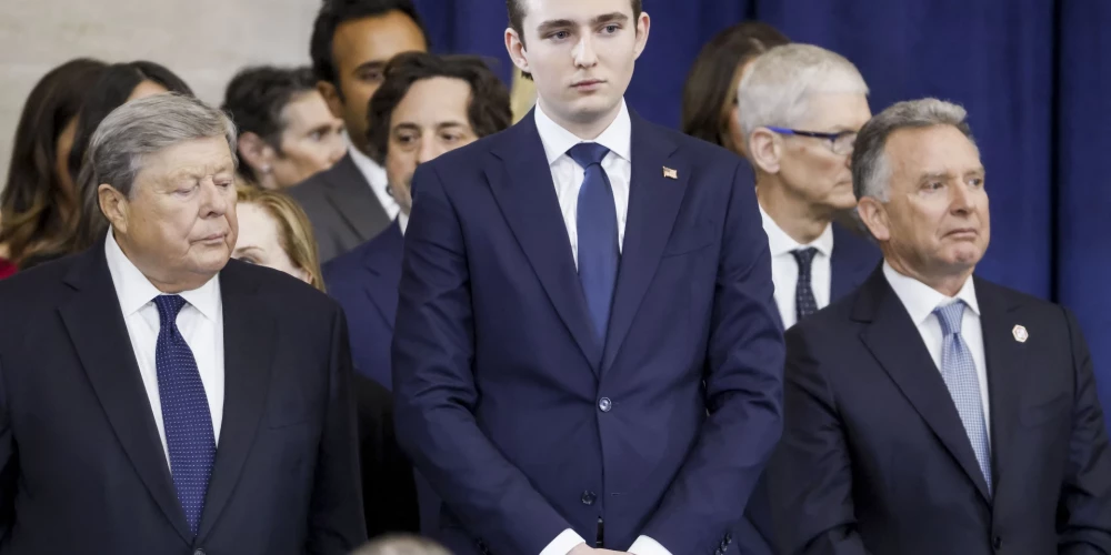 Barons Tramps sava tēva Donalda Trampa inaugurācijā 2025. gada 20. janvārī.
