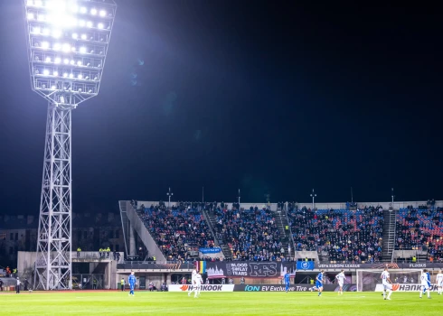 Brīdis RFS spēles laikā UEFA Eiropas līgā Daugavas stadionā. 