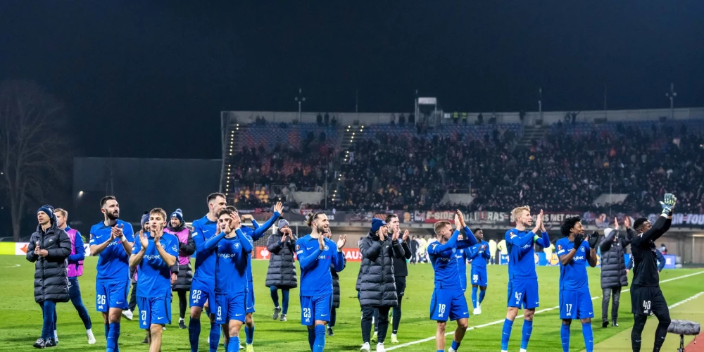 RFS futbolisti pasakās līdzjutējiem par atbalstu pēc vēsturiskās uzvaras pār "Ajax".