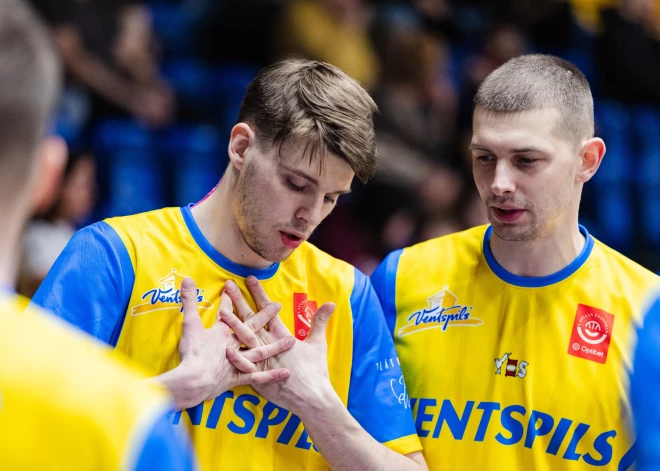 Latvijas kausa basketbolā pusfināla pirmajā spēlē uzvaru izcīna "Ventspils"