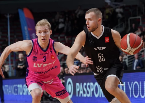 "Užavas" Latvijas kausa pusfināla spēle basketbolā, kurā tiekas "Rīgas Zeļļi" pret "VEF Rīga" basketbola komandu "Xiaomi arēnā.