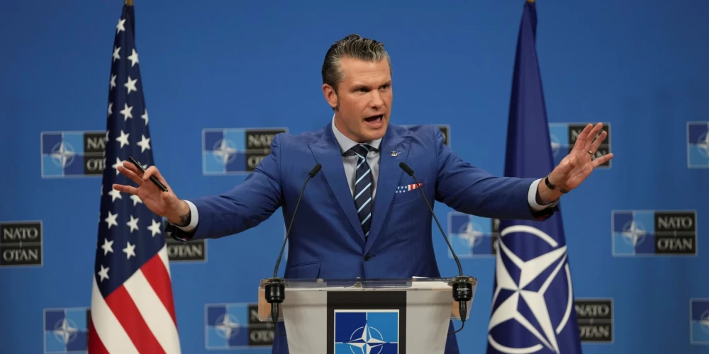 ASV aizsardzības ministrs Pīts Hegsets (foto: Scanpix / AP)