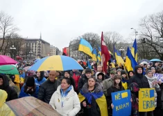 Митинг "Вместе до победы!" в честь Украины в Риге (24.02.24)