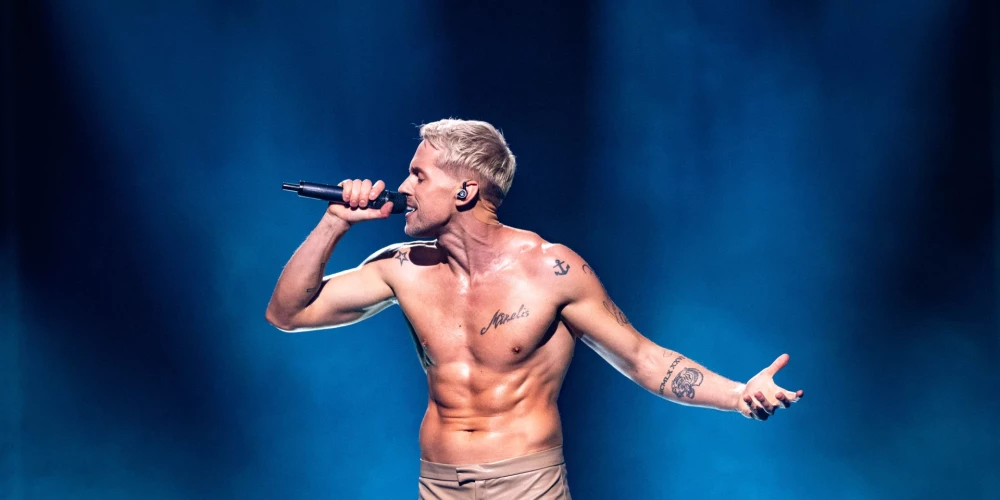 Markuss Riva "Supernovas" priekšnesumā.