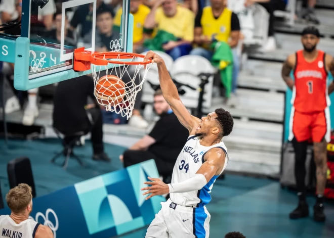 Grieķijas basketbola zvaigzne Adetokunbo izteicis gatavību spēlēt Rīgā gaidāmajā Eiropas čempionātā basketbolā