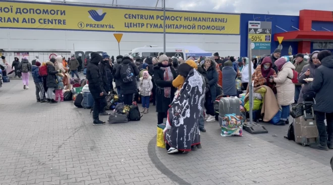 Vienā no lielākajām Polijas robežpunkta stacijām “Medica”.