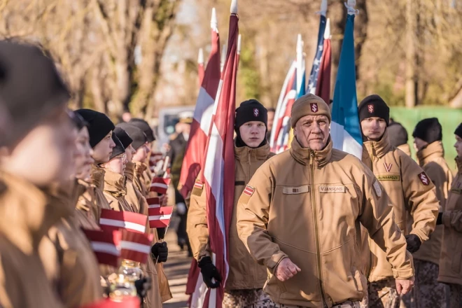 Oskara Kalpaka piemiņas pasākums Liepājā 2024. gadā.