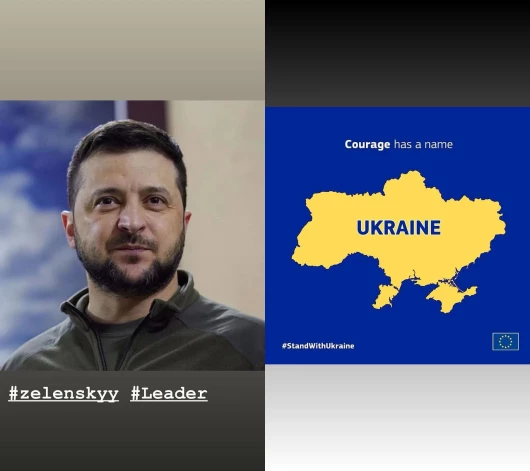 Педро Паскаль опубликовал в Instagram изображение карты Украины с надписью "смелость имеет имя" и фотографию президента Владимира Зеленского.