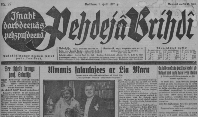 1927. gada aprīļa pirmajā numurā “Pēdējā Brīdī” vēsta par Kārļa Ulmaņa un filmzvaigznes Lia Maras grandiozajām  kāzām Berlīnē.