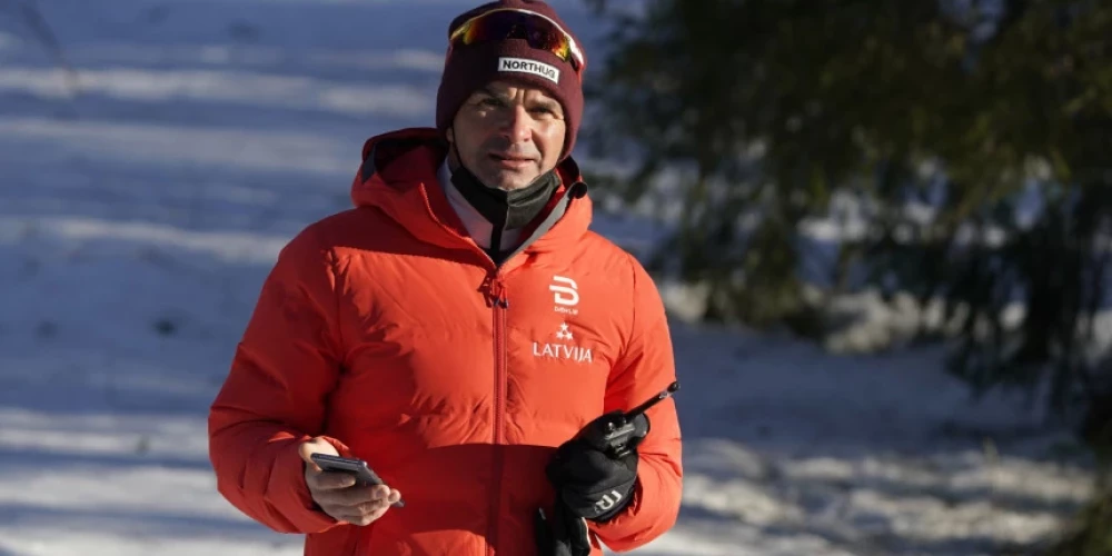 Ilmārs Bricis vēl kā Latvijas izlases treneris. 