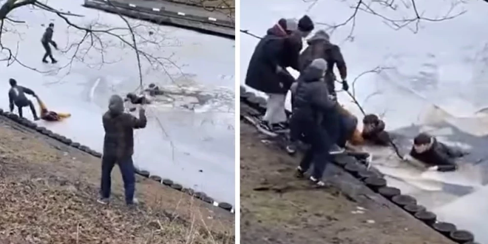 С помощью подручных средств свидетелям удалось вытащить людей из воды.
