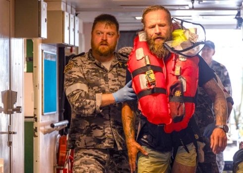 Austrālijas flotes izglābtais Aurims Mockus