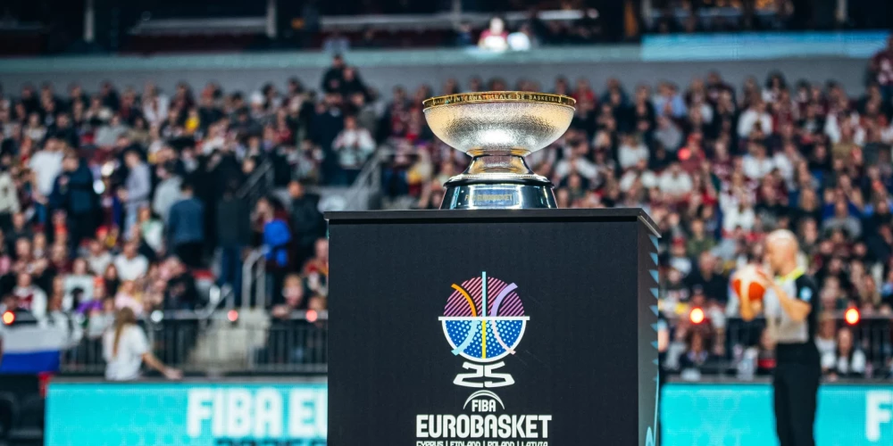 Eiropas čempionāta basketbolā trofeja. 