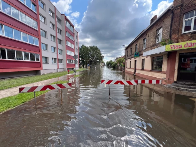 Ainas no pagājušā gada plūdiem Jelgavā.