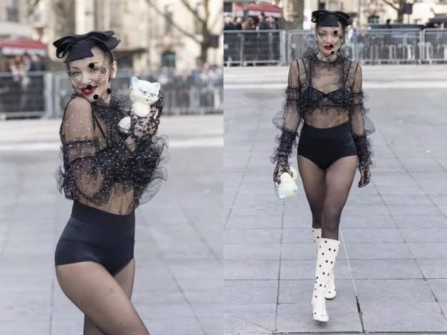 Дарья Коновалова на показе Valentino в рамках Недели моды в Париже.