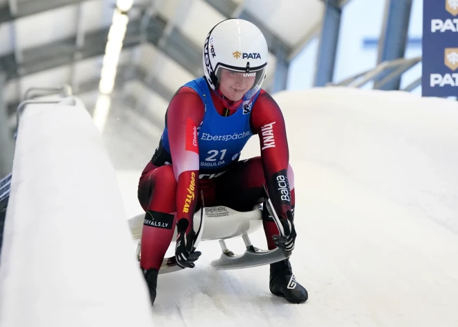 Zane Kaluma kļūst par divkārtēju Latvijas čempioni kamaniņu sportā