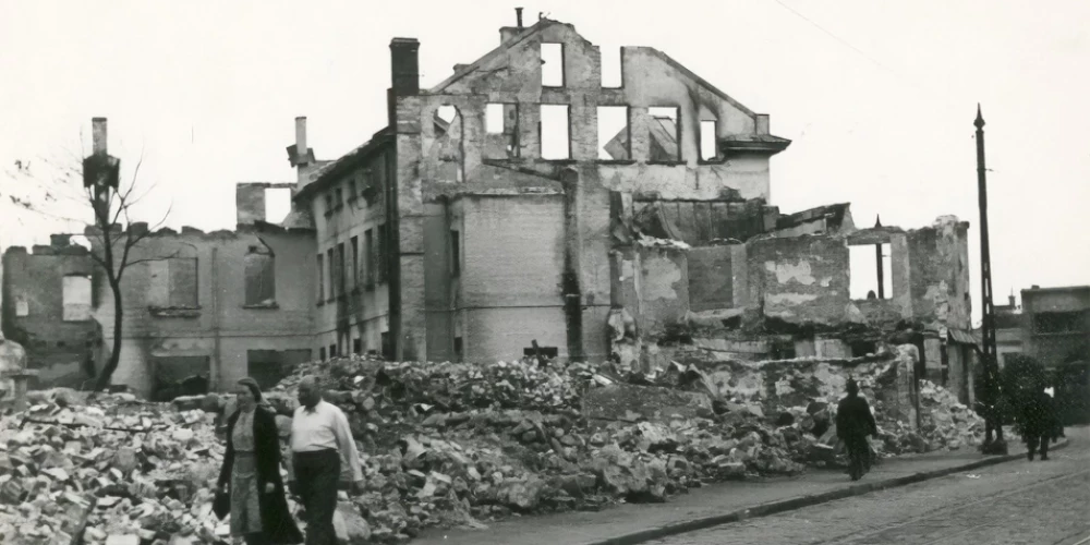 Otrā pasaules kara postījumi Liepājā. 1941. gads. 