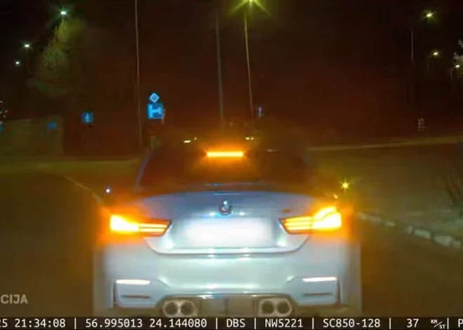 Задержали водителя BMW, который мчался по улицам Риги со скоростью 180 км/ч