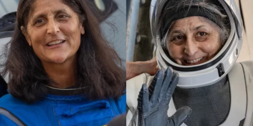 59-летняя Сунита Уильямс до и после полета.