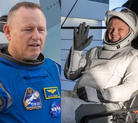 62-летний Барри Уилмор до и после полета.