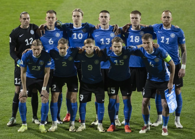 Igaunijas futbolistiem smaga uzvara Kišiņevā; Melnkalnei laimīgs panākums pret Fēru salām