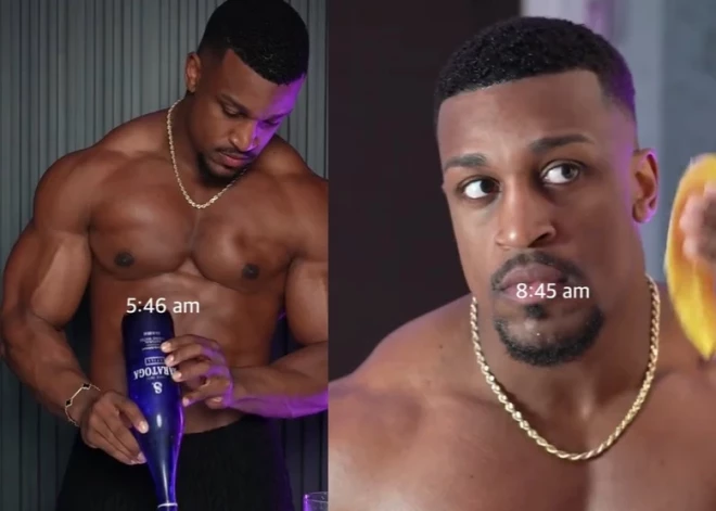 Banānu mizas un sejas iemērkšana ledainā ūdenī – interneta lietotāji izsmej fitnesa blogera savdabīgo rīta rutīnu (VIDEO)