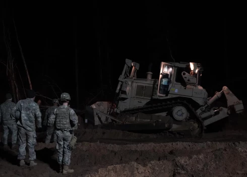 Nogrimušā tanka un pazudušo karavīru meklēšanas zona (foto: Raimundas Vaikšnoras / Facebook)
