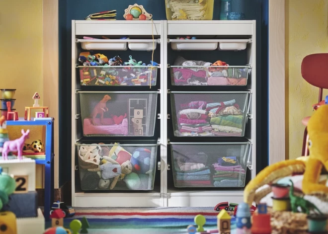 FOTO: Ieviest kārtību, rotaļājoties: pārvērt bērnistabu par radošu telpu