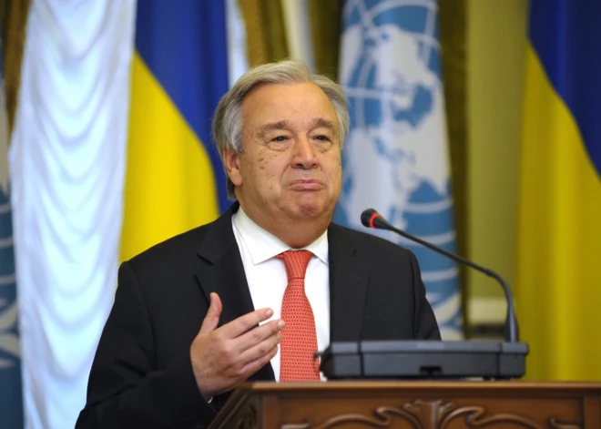 Gutērrešs noraida Putina ideju par ANO pārvaldi Ukrainā