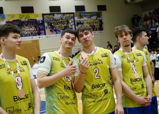 Jēkabpils "Lūši" izcīna Latvijas volejbola čempionāta bronzas medaļas