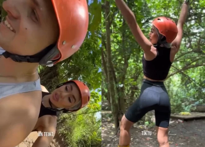 Didrihsone atklāj, kādu ekstrēmu piedzīvojumu baudījusi Bali. VIDEO