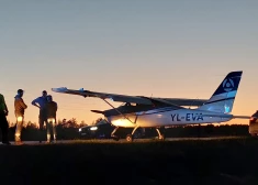 Uz Tallinas šosejas pie Ādažiem avārijas nosēšanos veikusi divvietīga lidmašīna "Tecnam P2008 JC".