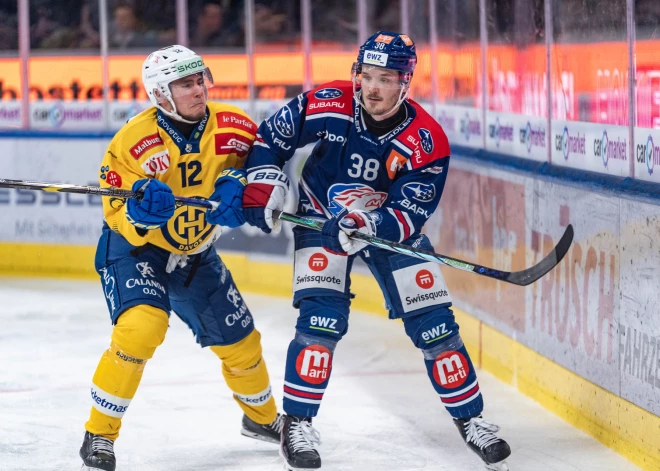 Balcers atgriežas uz ledus un palīdz "Lions" atgūt vadību Šveices čempionāta pusfinālā