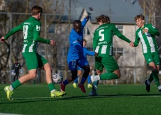 "Metta" cīnās pret Latvijas čempioni RFS (foto: Roberts Pūce, FC RFS)