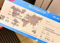 Nesen Putinam draudzīgā "Alternatīva Vācijai" izraisīja skandālu, izplatot migrantu "promdošanās aviobiļetes" (ekrānuzņēmums no "X")