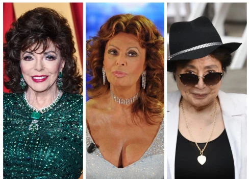 Džoana Kolinsa, Sofija Lorēna un Joko Ono. Viņām visām jau ir pāri 90!