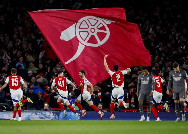 "Arsenal" ar ceļarulli pārbrauc pāri "Real", bet "Inter" uzlej aukstu dušu "Bayern" UEFA Čempionu līgas ceturtdaļfināla pirmajās spēlēs