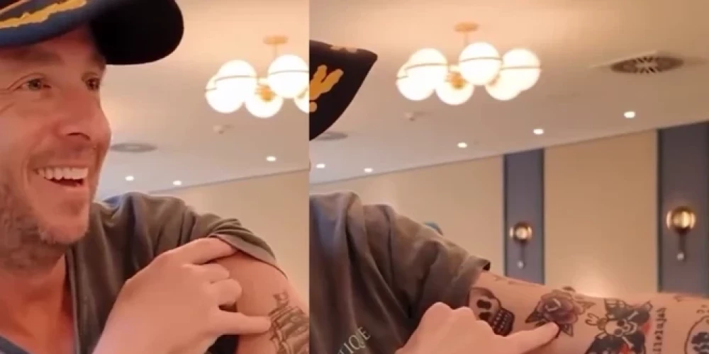 Райан Теддер, обладатель внушительной коллекции татуировок, опубликовал в TikTok видео, в котором раскрыл, что одну из своих татуировок он сделал в Латвии.