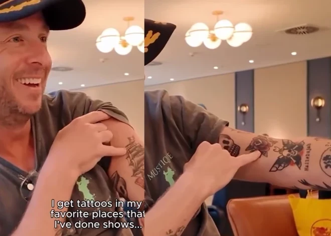 Солист OneRepublic сделал татуировку в Латвии - и теперь рассказывает об этом всему миру