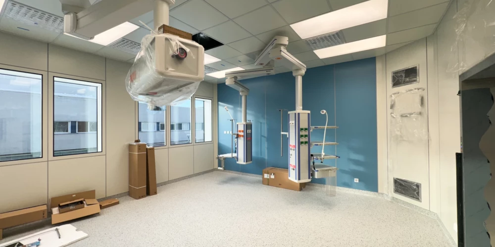 В реконструированных помещениях 9-го и 10-го корпусов Рижской Восточной клинической университетской больницы завершены масштабные строительные работы, в том числе монтаж инженерных систем.