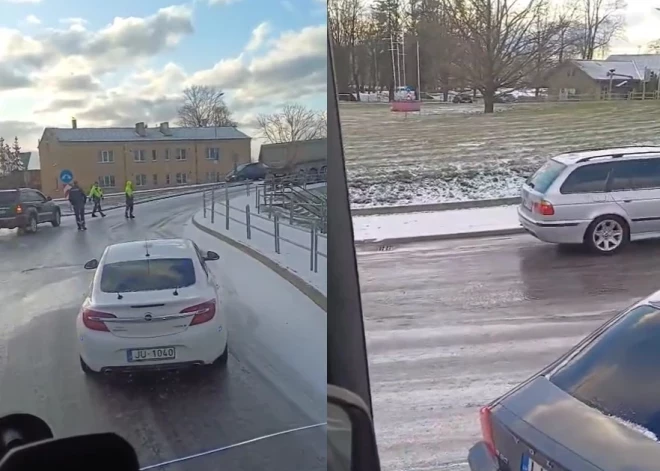ВИДЕО: утром улицы Елгавы превратились в каток - жители критикуют работу коммунальщиков