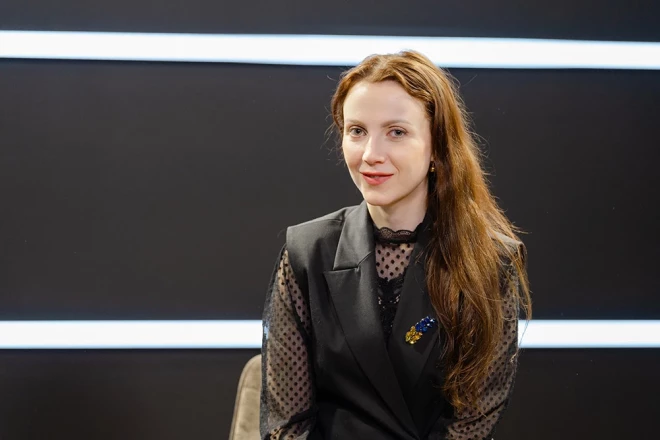 Biedrības "Ukrainas studiju centrs" vadītāja Viktorija Prituļaka.